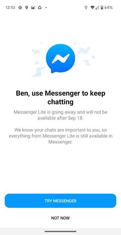Messenger Lite screenshot 1